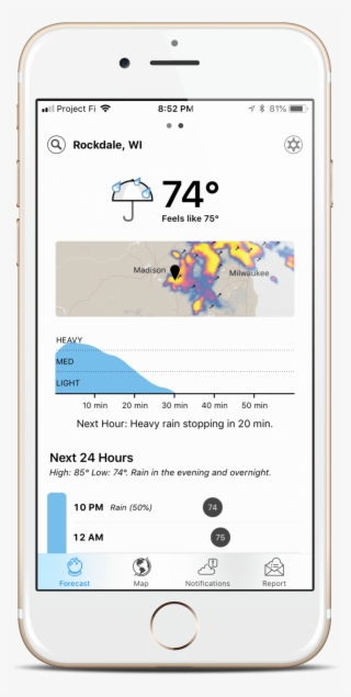 Dark Sky Forecast Tab - Iphone #8019194