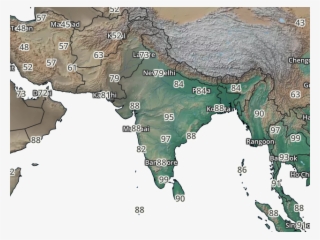 South Asia Temperatures Map - Globe Animation For Powerpoint #8019477