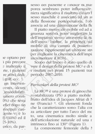 Protesi Di Ginocchio Mc 2 - Document #8019882