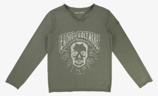 Zadig & Voltaire Kids T-shirt Boxer Skull - Long-sleeved T-shirt #8023275