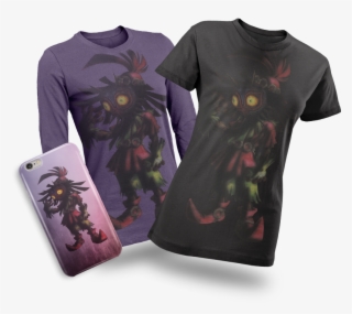 Skullkid T-shirts Paars En Zwart Met Telefoonhoesje - Skull Kid #8023858