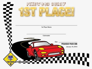 Pinewood Derby Editable Certificates #8024498