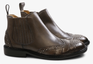 Ankle Boots Sally 46 Big Croco Stone Rivets Elastic - Work Boots #8025039