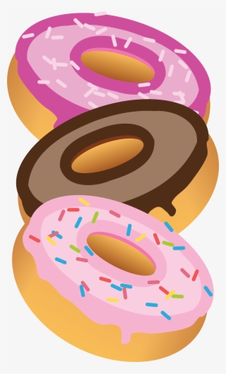 Free Clipart Of A Trio Of Donuts - Transparent Clip Art Donuts Png #8028265