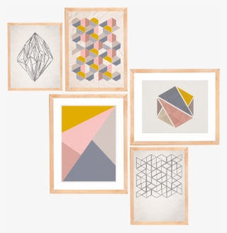 Vito Set De 5 Cuadros De Madera Y Vidrio - Motif #8028817