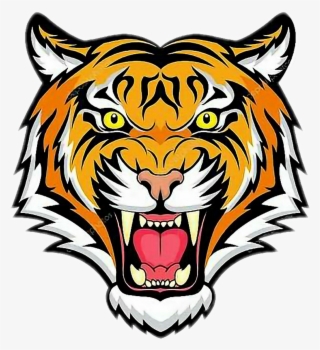 Clipart Tiger Roaring - Tiger Head #8030971