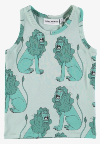 Picture Of Sleeveless Tiger Print Vest Top Light & - Mini Rodini T Shirt #8031580