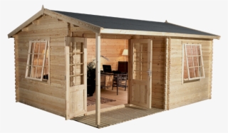 4m X 3m Waltons Greenacre Home Office Executive Log - 4m X 2m Summerhouse #8032545