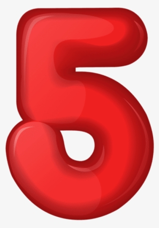 Free Png Download Red Number Five Clipart Png Photo - Five Clipart Png #8033354