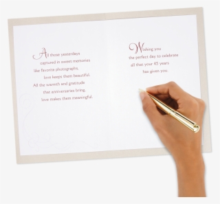 Scrollwork 45th Anniversary Card - Calligraphy #8035416