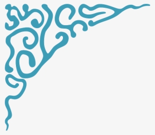 Corner, Decoration, Fancy, Flourish, Ornament - Blue Corner Borders Png #8036153