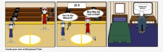 Scene Of Playing Badminton - Cartoon #8036654