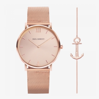Paul Hewitt Set Sailor Rose Sunray & Anchor Spirit - Paul Hewitt Rose Gold Watch #8036975