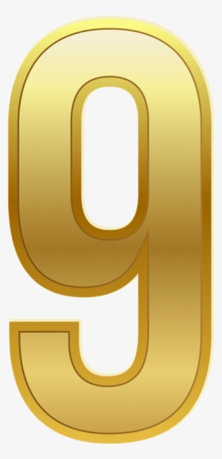 Download Number Nine Gold Classic Clipart Png Photo #8036983