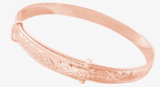 Expanding Filigree Embossed 5mm Bangle In 9ct Rose - Bangle #8037747