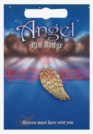 Golden Angel Wing Pin Badge - Novel #8037974