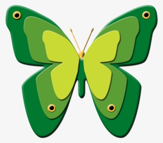 Green Butterflies Clipart Green Cartoon Butterfly - Cartoon Green Butterfly #8040491