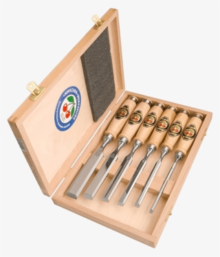 Two Cherries 6 Piece Chisel Set In Wood Box - Schmitt & Comp #8041462