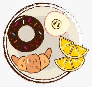 Donut Croissant Fruit Food Png And Vector Image #8044029
