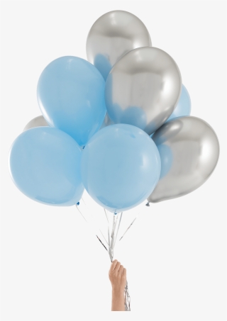 Elegant Blue & Silver Party Balloons - Balloon #8044899