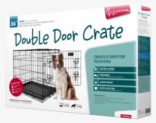 Yours Droolly Double Door Dog Crate 36 Inch - Dog Crate #8045000