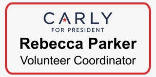 Carly Fiorina Presidential Name Badge - Graphics #8045965