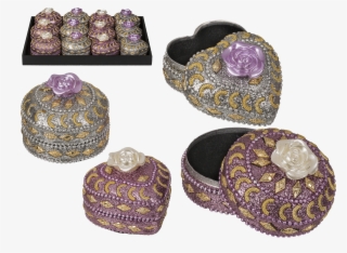 Joyero En Forma De Corazón & Redondo Con Rosa Blanca - Coin Purse #8046429 Joyero En Forma De Corazón & Redondo Con Rosa Blanca - Coin Purse #8046429