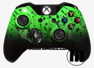 Fade Splatter Green Xbox One Controller - Neon Xbox One Controller #8046483