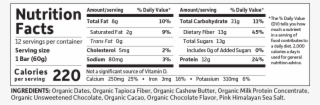 Garden Of Life Gol Bar, Chocolate Sea Salt Flavor, - Nutrition Facts #8047552