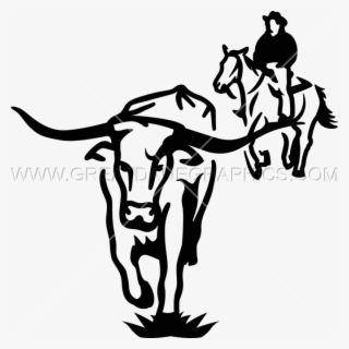 Longhorns - Longhorns Image Black And White #8048322