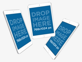 Responsive Mockup Of 3 Angled White Ipad Minis Over - Floating 3 Ipad Mockup Free #8049792
