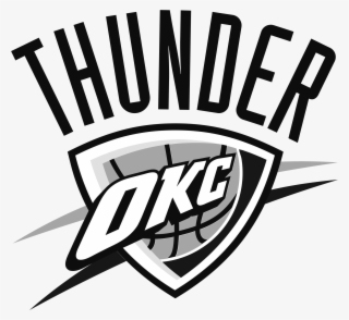 Oklahoma City Thunder Logo Black And White - Oklahoma City Thunder Logo Png #8052224