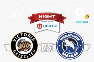 Victoria Grizzlies Vs Wenatchee Wild - Wenatchee Wild Hockey Logo #8052381