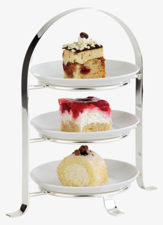 3 Tier Chrome Serving Stand Max Ø 17cm Plates - Aps Afternoon Tea Stand #8055527
