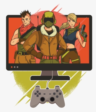 Fortnight Game Character Tee Red - Video Game #8055747