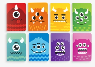 Set Of 8 Monster Tales Pocket Notebooks - Monster Notebooks #8056465