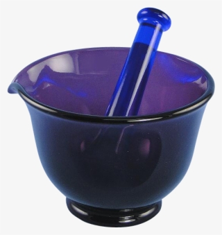 Fenton Glass Mortar And Pestle Violet Cobalt Blue - Ceramic #8056972