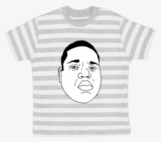T-shirt Bébé À Rayures Notorious Big Biggie Head Par - T-shirt #8057292