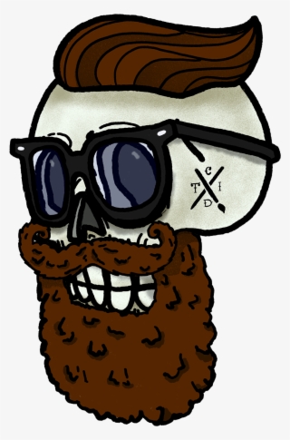 Skull-boy Hipster Design With Glasses - Cartoon #8058111