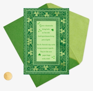 Green Shamrock Poem St - Paper #8062651