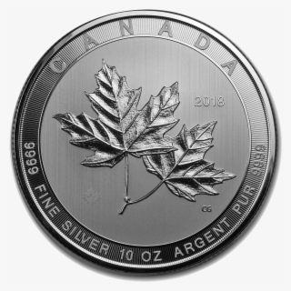 2018 Canadian Magnificent Maple Leaves 10oz Silver - 10 Oz Maple Leaf #8064061