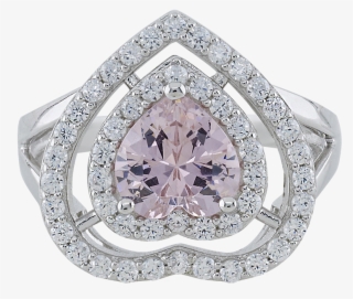 925 Silver Heart Of Pink Ring Online In India - Engagement Ring #8065716