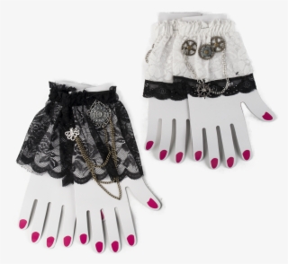 Lace Wrist Cuffs / Steampunk Black - Miniskirt #8066172