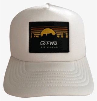 Fwd Skyline Sunset Patch Curved Polyfoam Trucker Hat - Baseball Cap #8068836