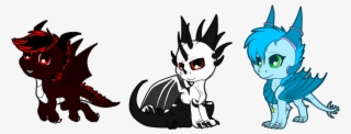 Chibi Dragon Set Contest By Anais Thunder - Cute Drawings Of Dragons #8070627