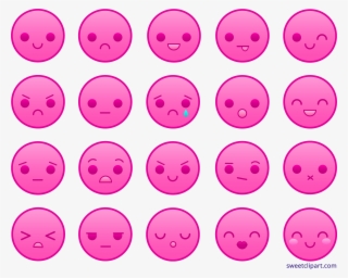 Smileys Clipart Pink - Emoticons Pink #8072243