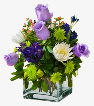 Cube With Lavender Roses - Bouquet #8074239