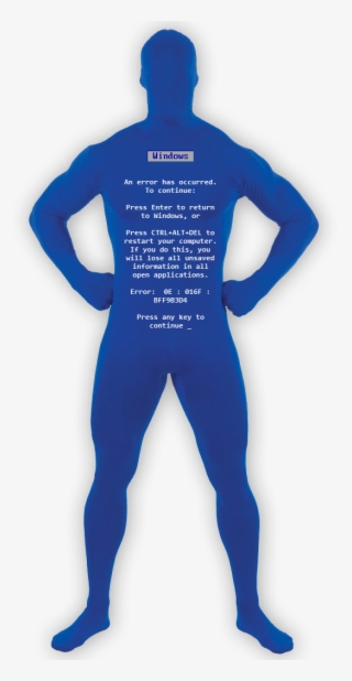 This Costume Is Guaranteed To Get A Reaction From Fellow - Blue Screen Of Death Halloween Costume #8074843