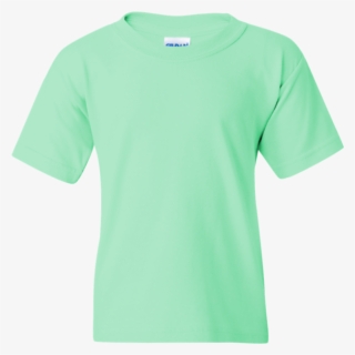 Youth Heavy Cotton T-shirt - Mint Green T Shirt Plain #8075143