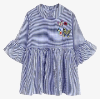 Bordado De La Blusa De Rayas Delantal - Blouse #8076739